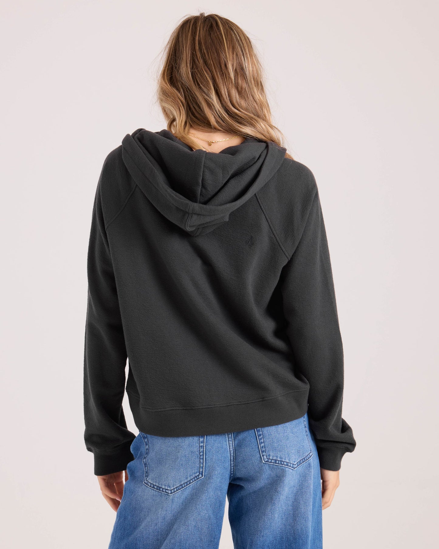 Women's Lived In Fleece Zip-Vintage Black-Volcom