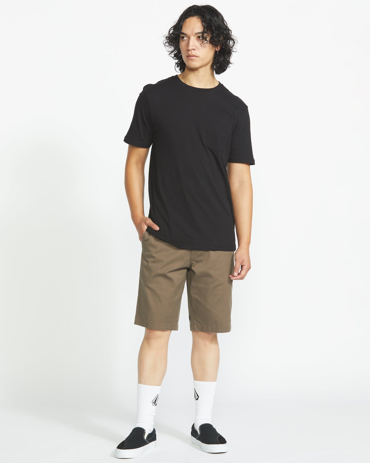 Men's Frickin Modern Stretch Shorts-Mushroom-Volcom