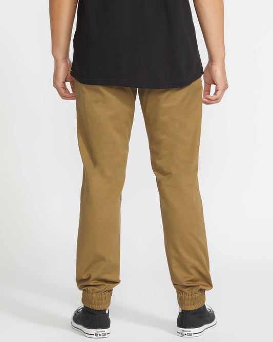 Men's Frickin Slim Joggers-Dark Khaki-Volcom