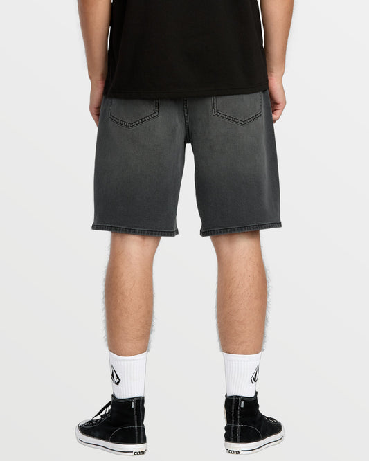 Men's Billow Denim Shorts 22"-Concrete-Volcom