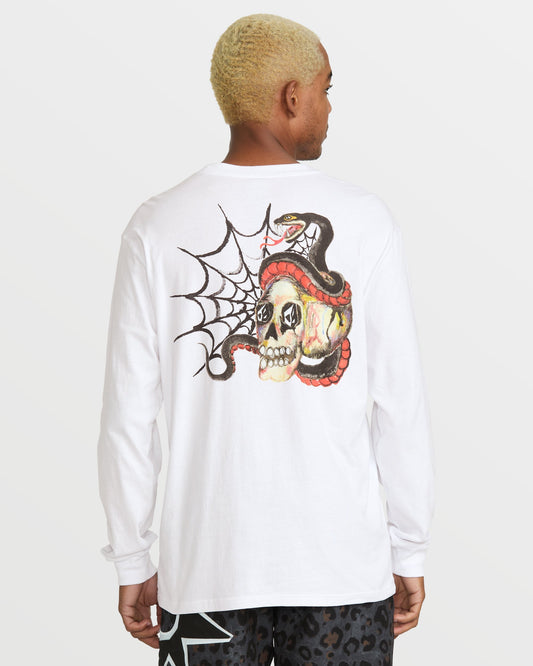Men's Featured Artist Seth Conboy Long Sleeve Tee-White-Volcom