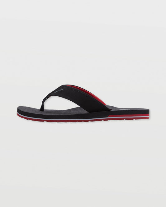 Men's Victor Sandals-Black/Red-Volcom