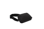 Introducing the Volcom Women's Carryall—a compact black waist bag ideal for carrying your everyday essentials. This sleek accessory features a zippered main compartment and an adjustable strap for the perfect fit, shown here against a plain white background. Perfect as a hands-free travel companion, it’s designed to keep you organized on the go.