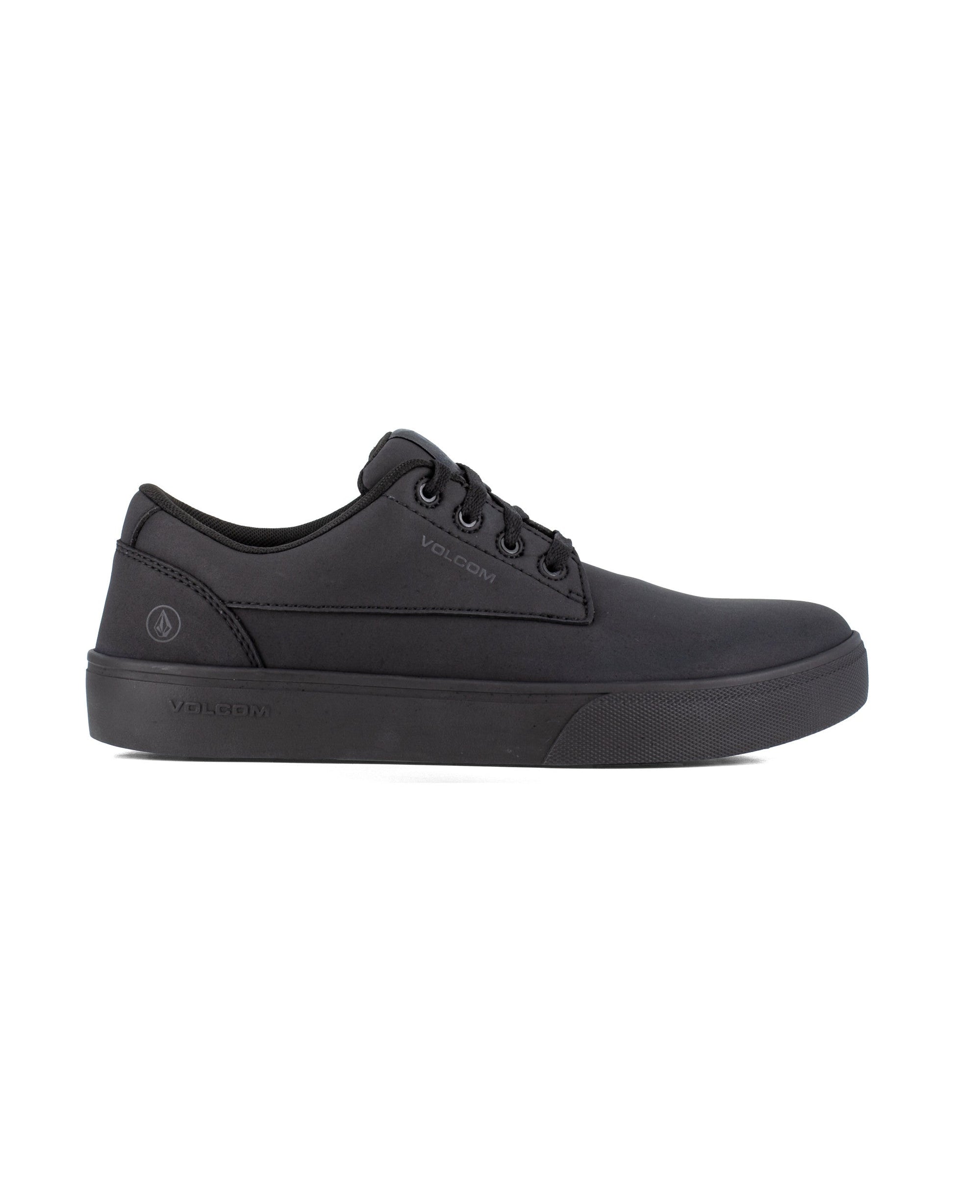 Men's True Soft Toe Water and Slip Resistant Work Sneakers-Black-Volcom