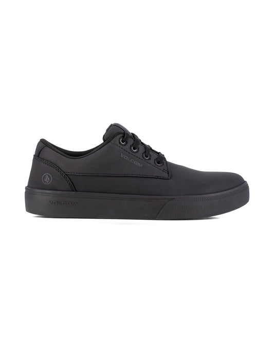 Men's True Soft Toe Water and Slip Resistant Work Sneakers-Black-Volcom