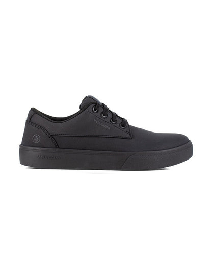 Women's True Soft Toe Water and Slip Resistant Work Sneakers-Black-Volcom