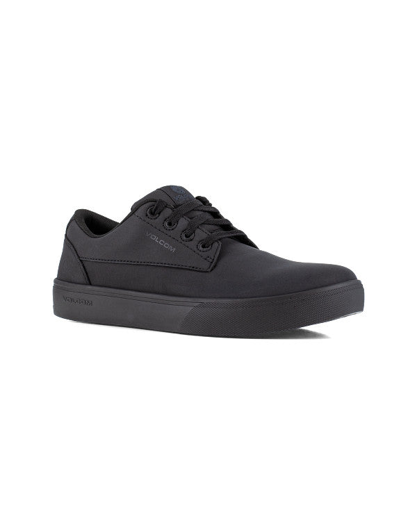 Women's True Soft Toe Water and Slip Resistant Work Sneakers-Black-Volcom
