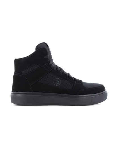Women's Evolve Safety Toe High Top Work Sneakers-Triple Black-Volcom
