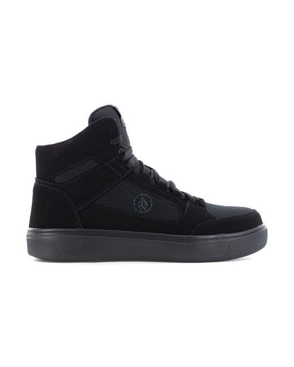 Men's Evolve Safety Toe High Top Work Sneakers-Triple Black-Volcom