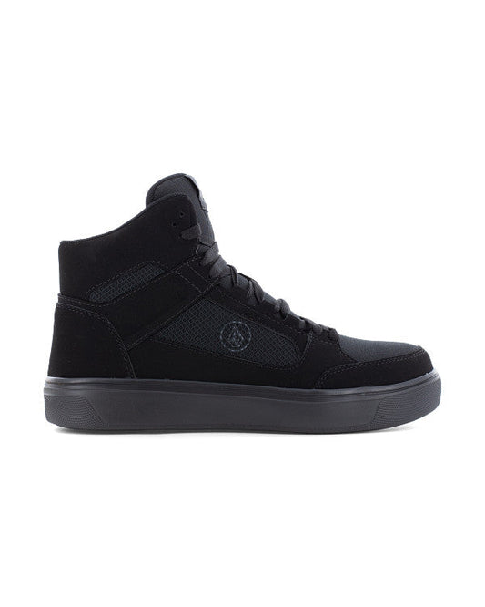 Men's Evolve Safety Toe High Top Work Sneakers-Triple Black-Volcom