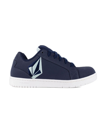 Men's Stone High Top Work Sneakers-Blue and Navy-Volcom