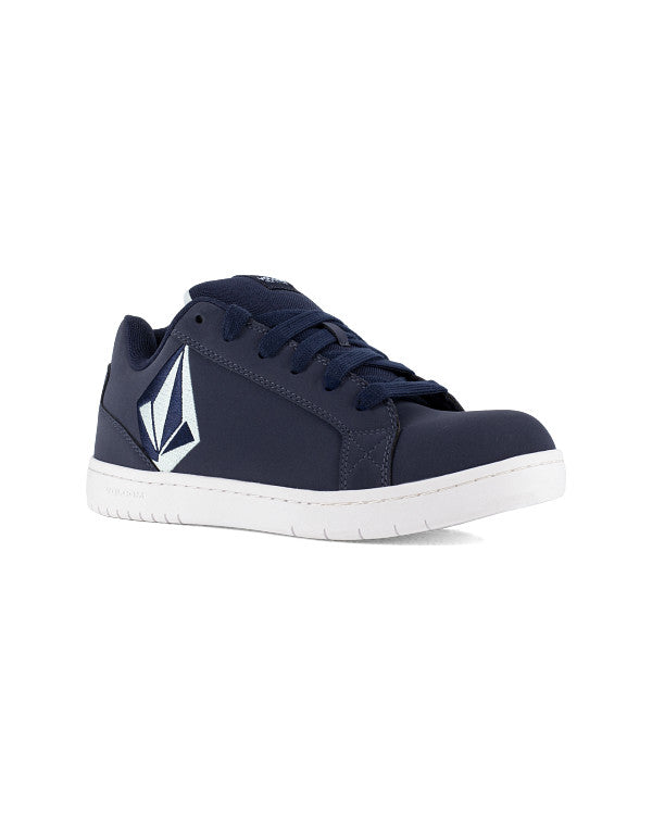 Men's Stone High Top Work Sneakers-Blue and Navy-Volcom