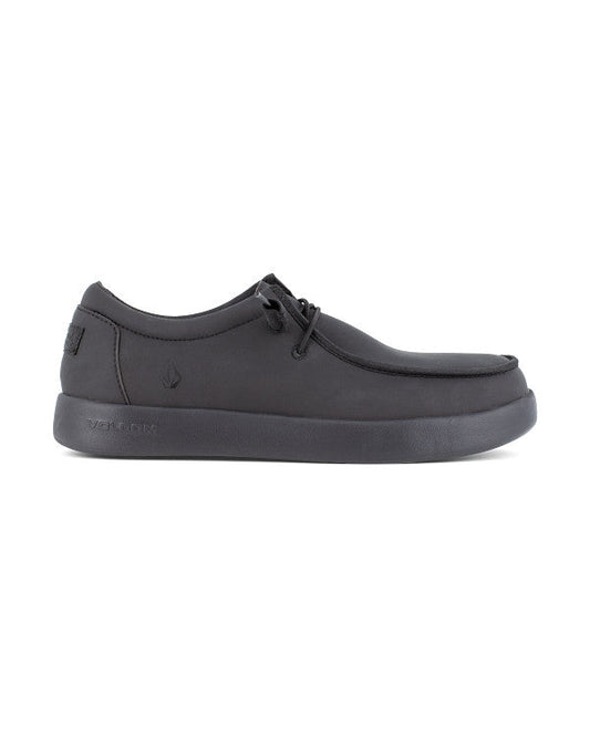 Men's Chill Safety Toe Water and Slip Resistant Work Sneakers-Black-Volcom