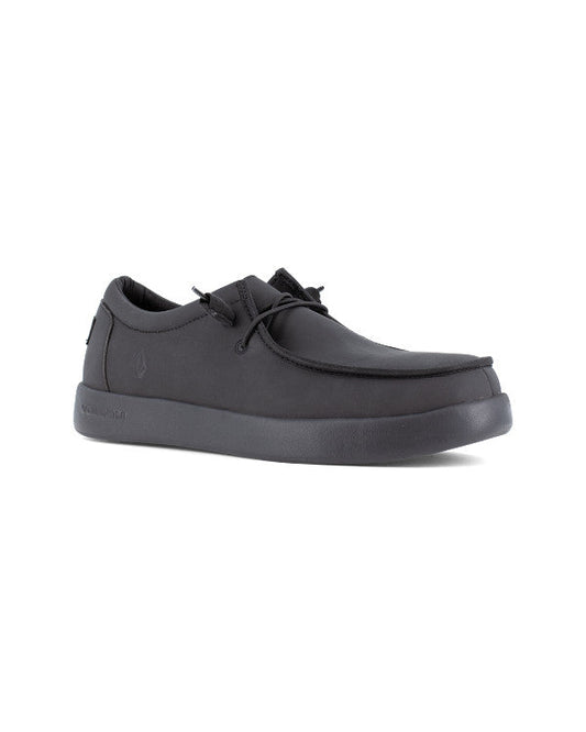 Women's Chill Safety Toe Water and Slip Resistant Work Sneakers-Black-Volcom