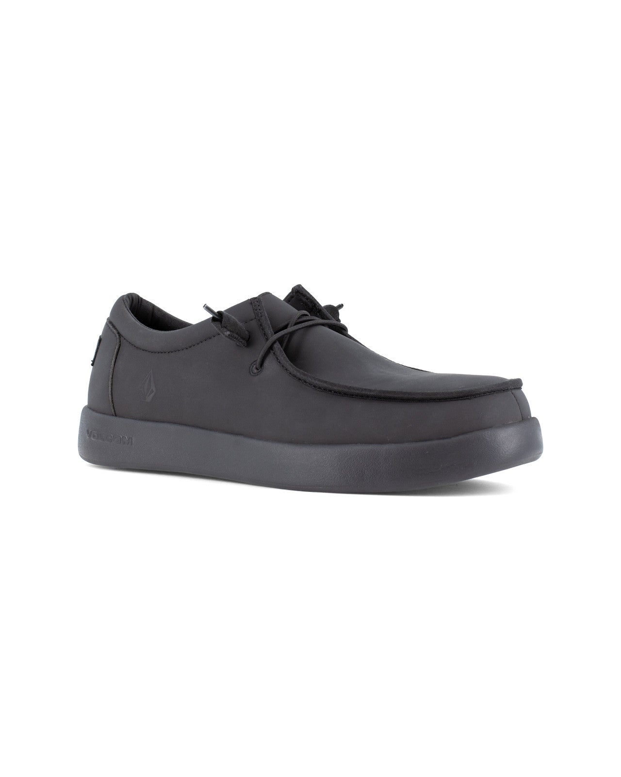 Men's Chill Safety Toe Water and Slip Resistant Work Sneakers-Black-Volcom