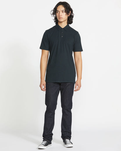 Men's Wowzer Polo Short Sleeve Shirt-Black-Volcom