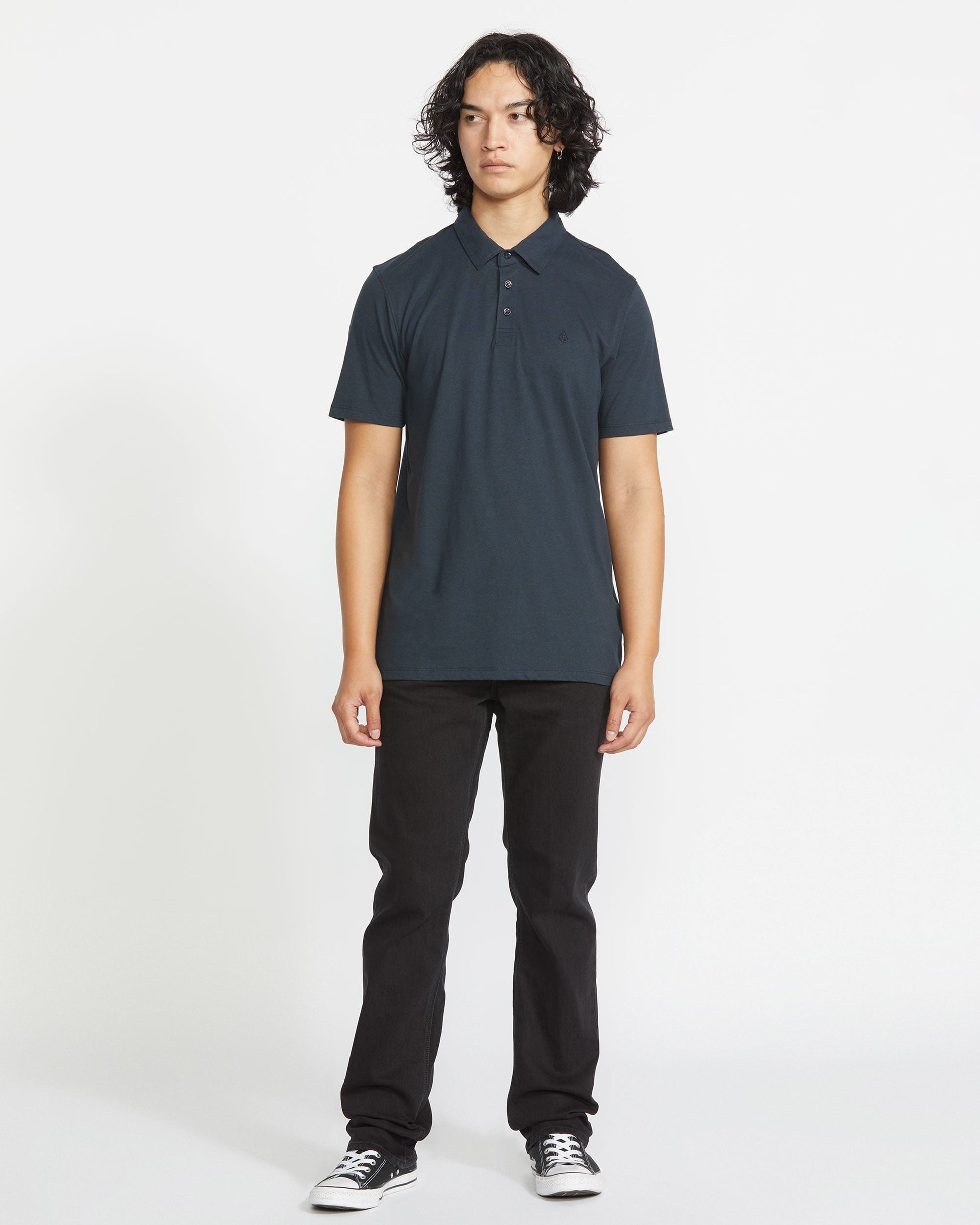 Men's Wowzer Polo Short Sleeve Shirt-Navy-Volcom