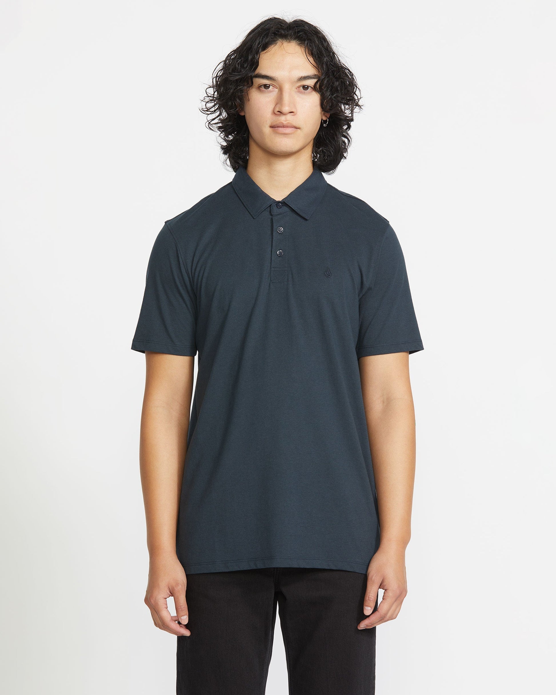 Men's Wowzer Polo Short Sleeve Shirt-Navy-Volcom