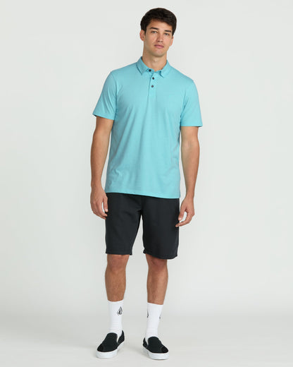 Men's Wowzer Polo Short Sleeve Shirt-Poolside-Volcom