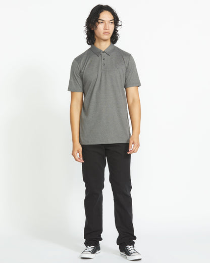 Men's Wowzer Polo Short Sleeve Shirt-Stealth-Volcom