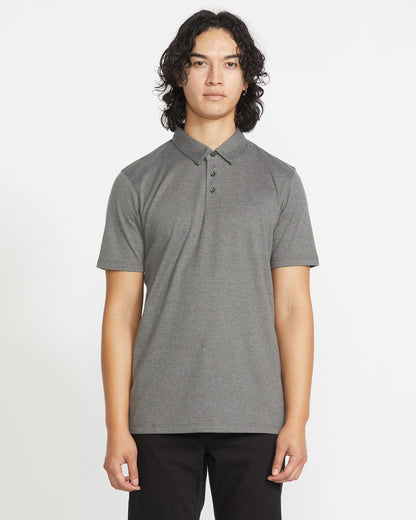 Men's Wowzer Polo Short Sleeve Shirt-Stealth-Volcom