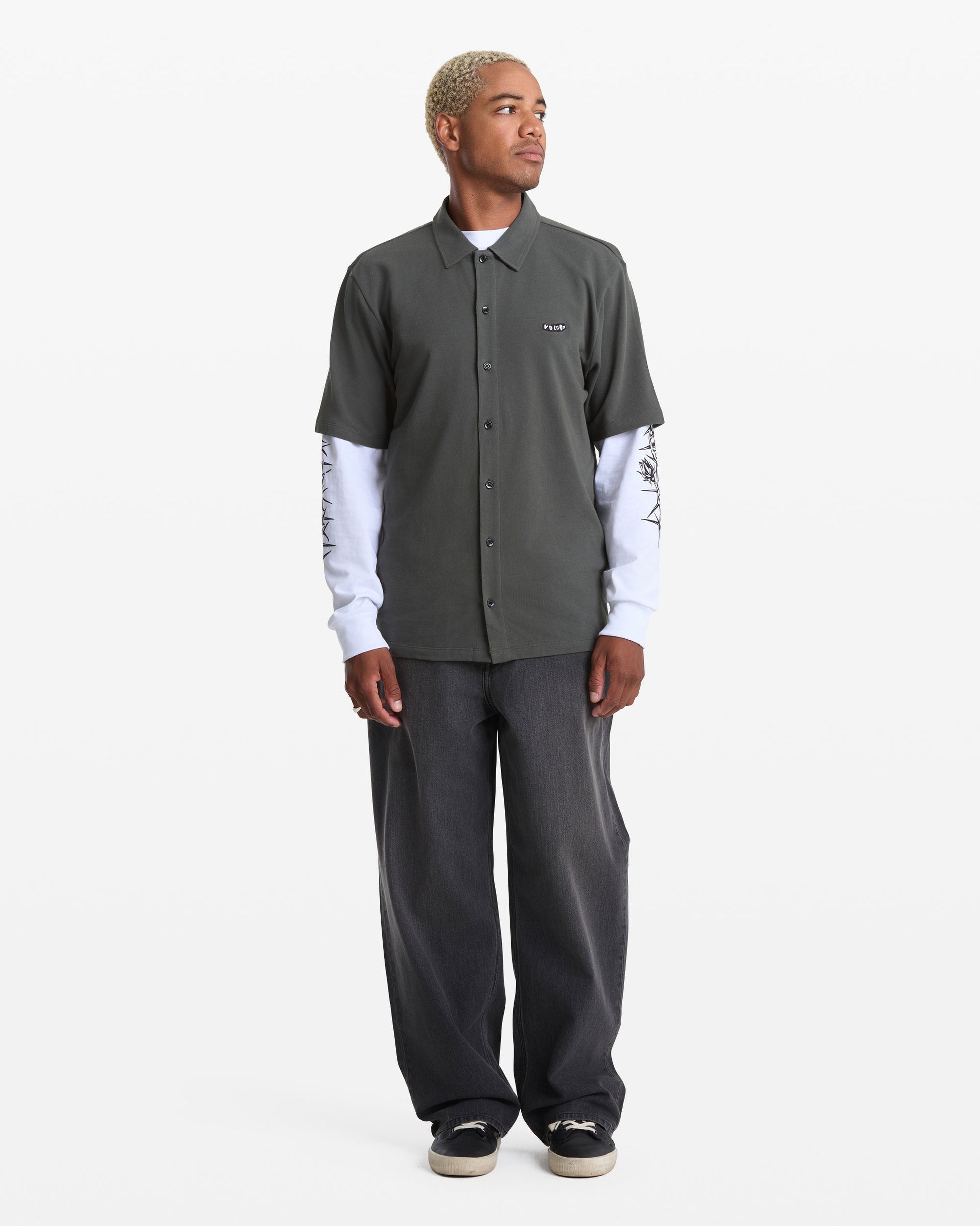Men's Chavo Button Down Short Sleeve Tee