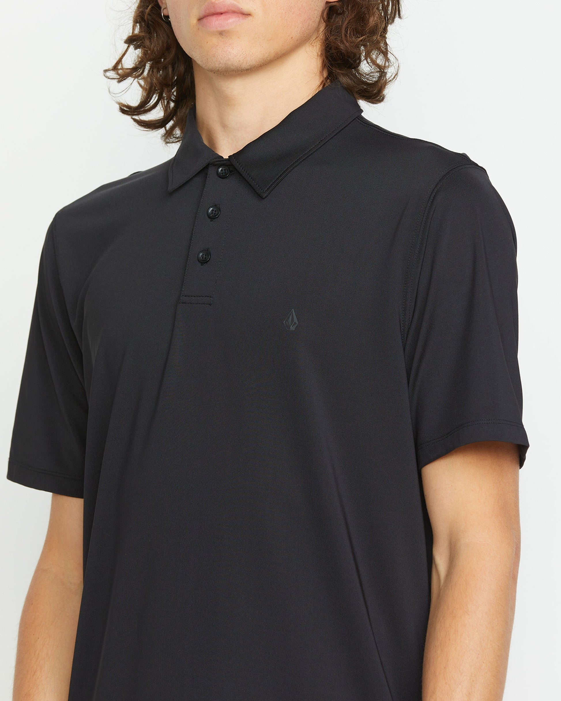 Men's Hazard Pro Polo Short Sleeve Shirt-Black-Volcom