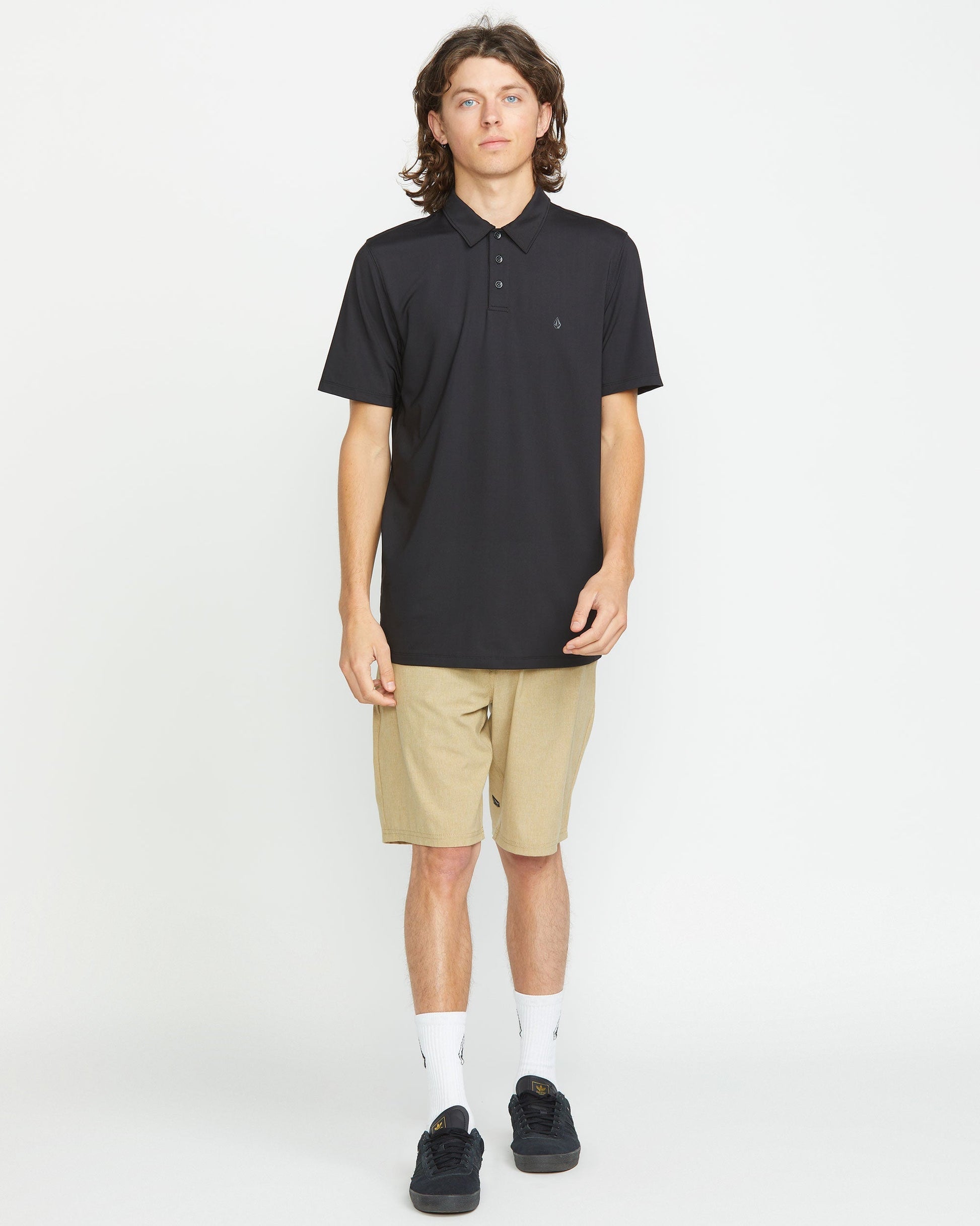 Men's Hazard Pro Polo Short Sleeve Shirt-Black-Volcom