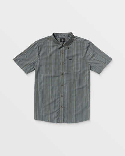 Men's Jahstripe Short Sleeve-Dark Slate-Volcom
