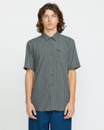 Men's Jahstripe Short Sleeve-Dark Slate-Volcom