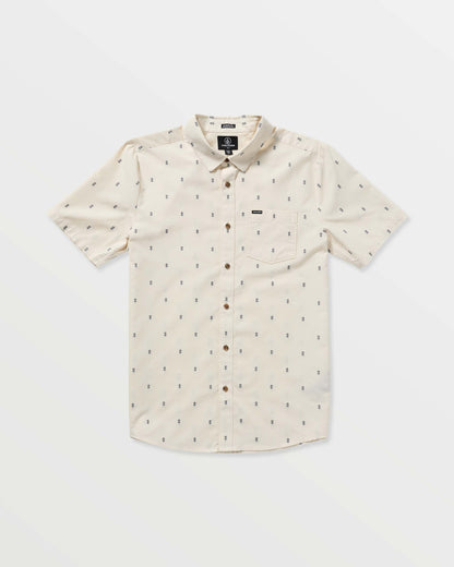 Men's Bankstone Short Sleeve Shirt-Dirty White-Volcom