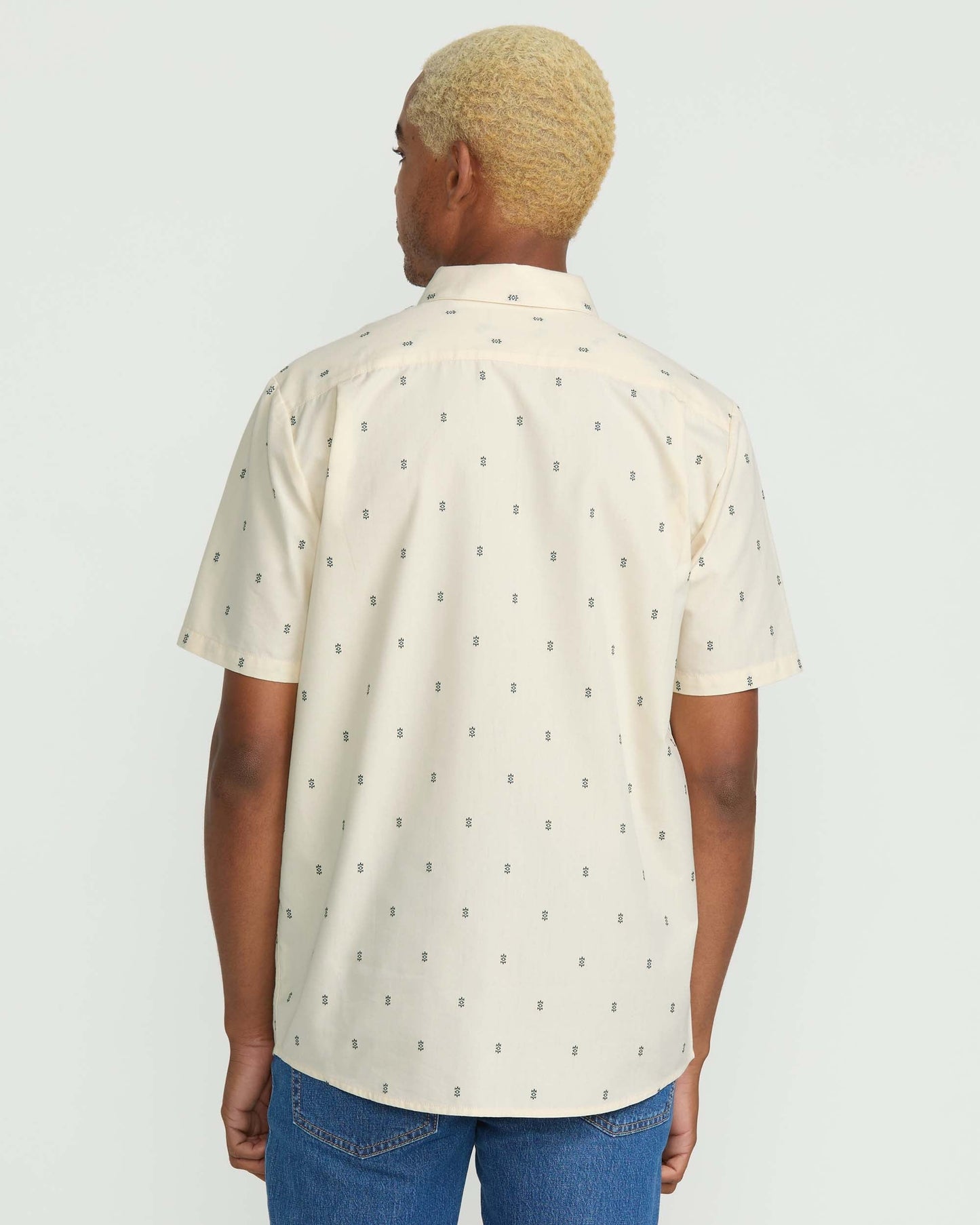 Men's Bankstone Short Sleeve Shirt-Dirty White-Volcom