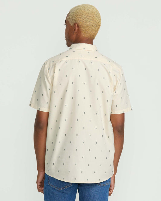 Men's Bankstone Short Sleeve Shirt-Dirty White-Volcom
