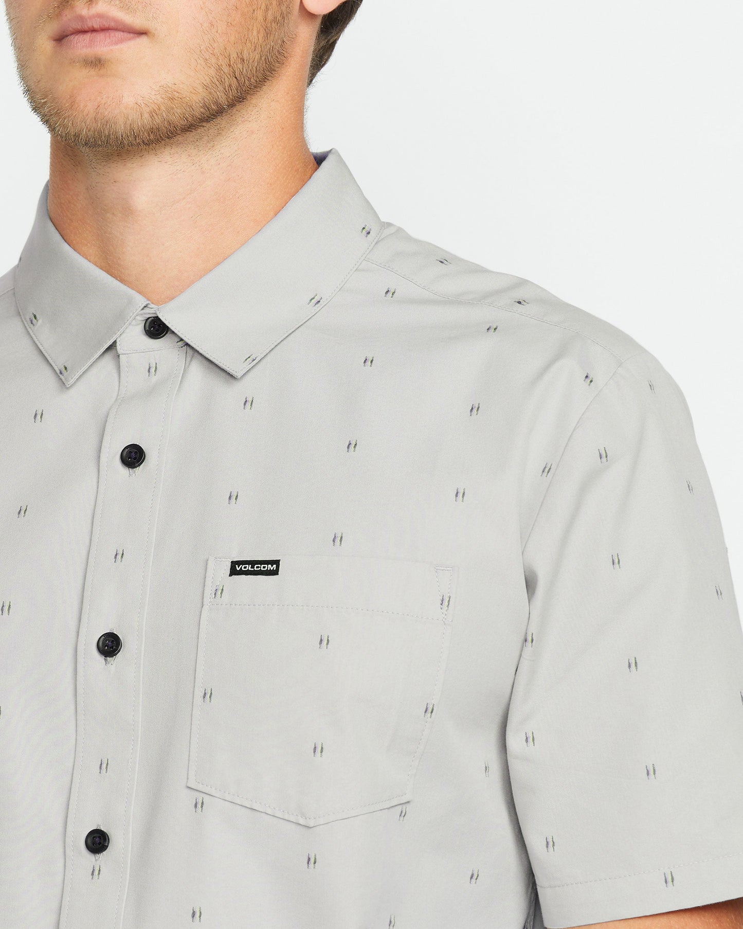 Men's Bankstone Short Sleeve-Tower Grey-Volcom