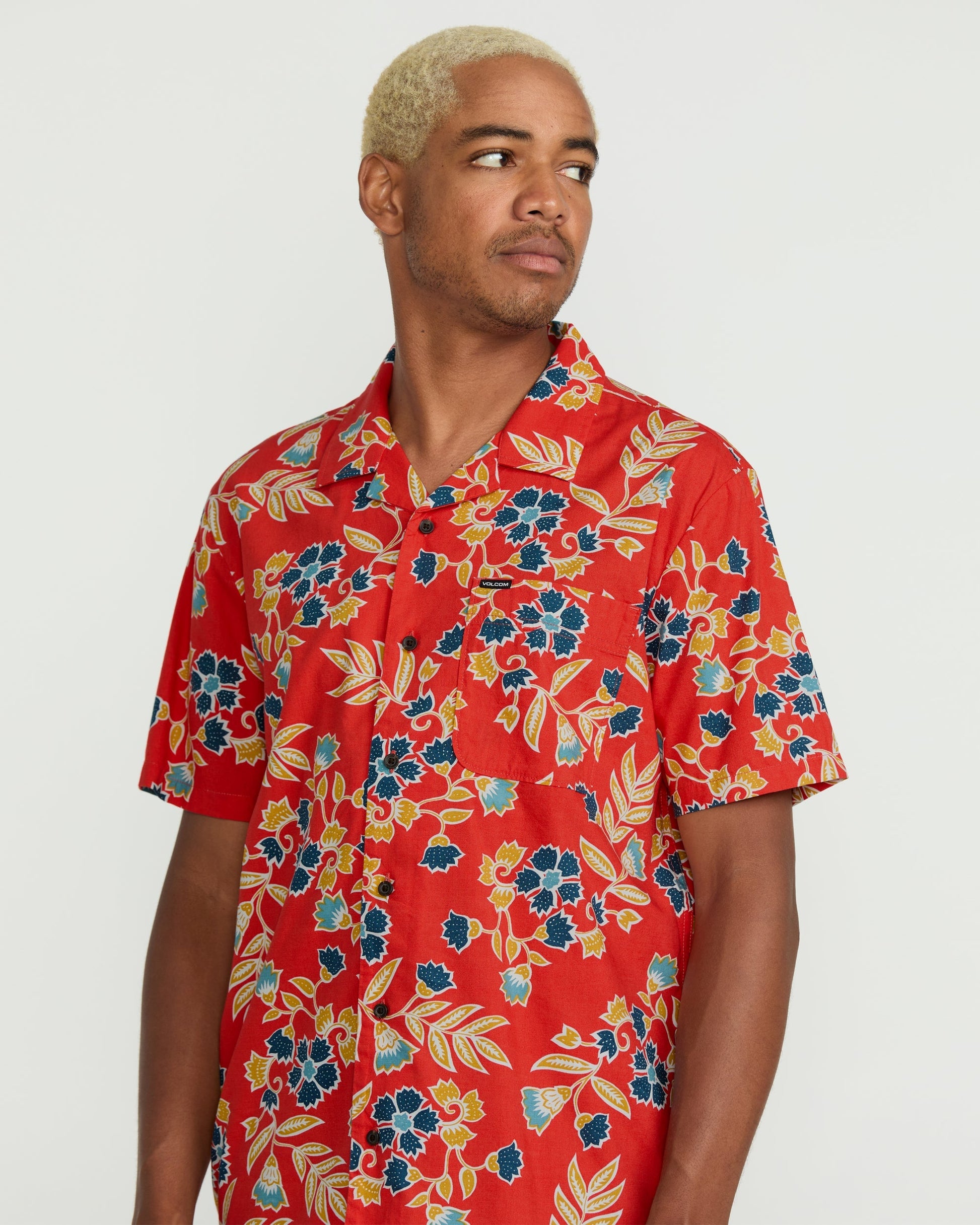 Men's Offering Short Sleeve Shirt-Chili Red-Volcom