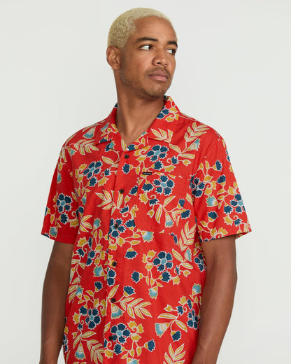 Men's Offering Short Sleeve Shirt-Chili Red-Volcom