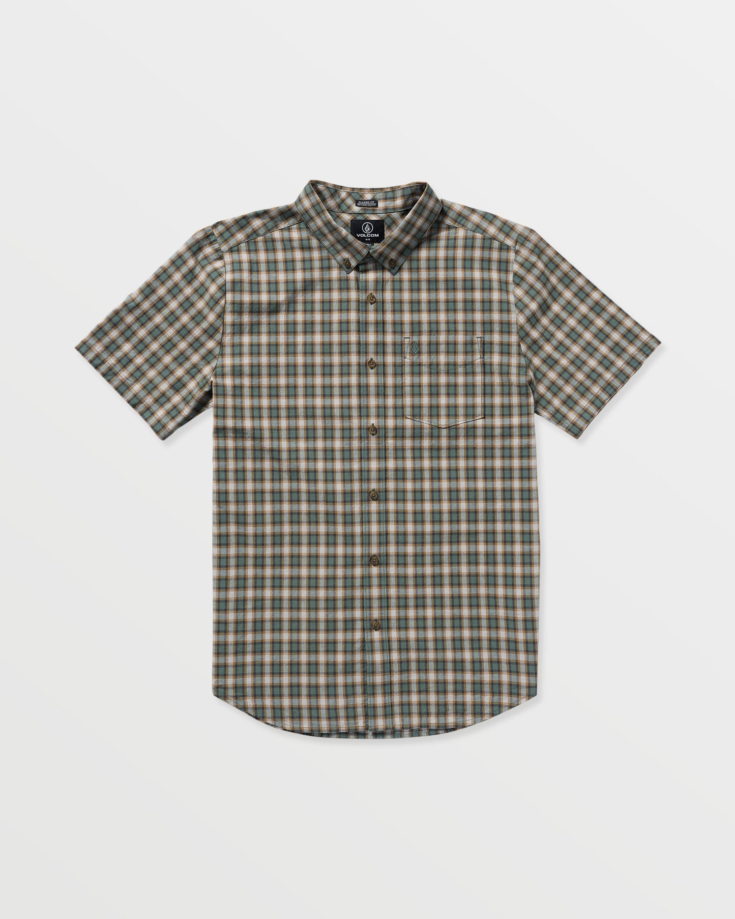 Men's Morphew Short Sleeve Shirt-Light Olive-Volcom