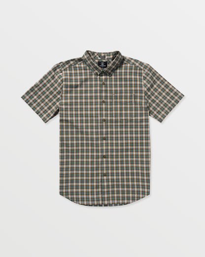 Men's Morphew Short Sleeve Shirt-Light Olive-Volcom