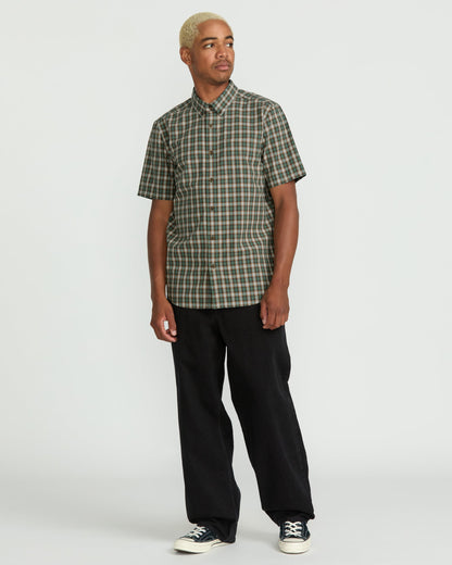 Men's Morphew Short Sleeve Shirt-Light Olive-Volcom