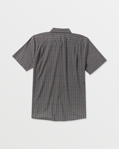 Men's Scaler Stone Woven Short Sleeve Shirt-Moonbeam-Volcom