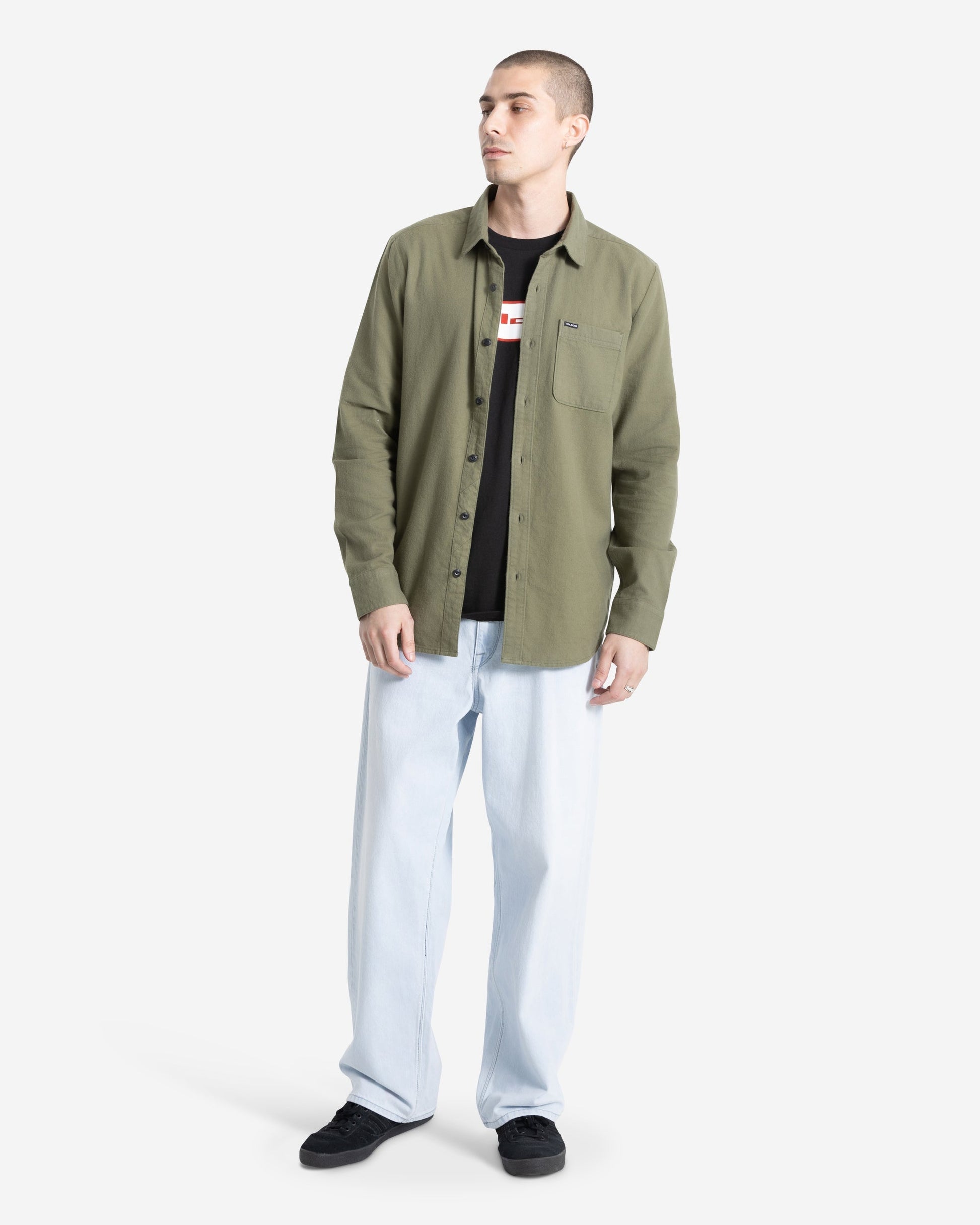 Men's Caden Solid Long Sleeve Shirt