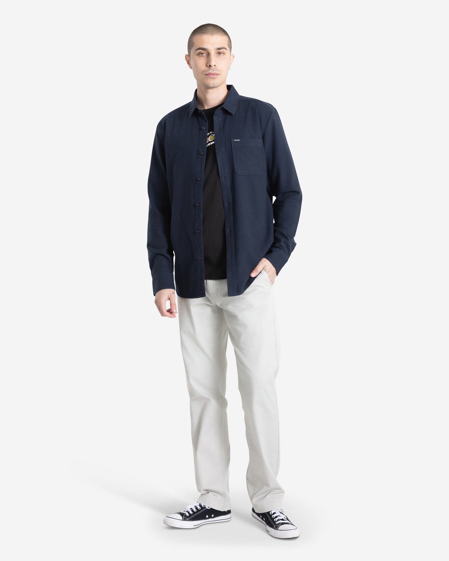 Men's Caden Solid Long Sleeve Shirt