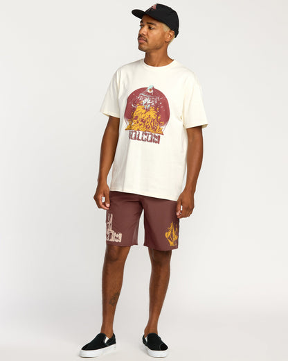 Men's Featured Artist Callum Rooney Mod 20" Boardshorts-Pepper Red-Volcom