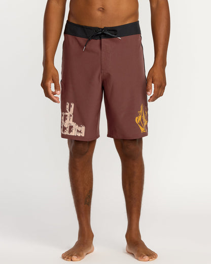 Men's Featured Artist Callum Rooney Mod 20" Boardshorts-Pepper Red-Volcom