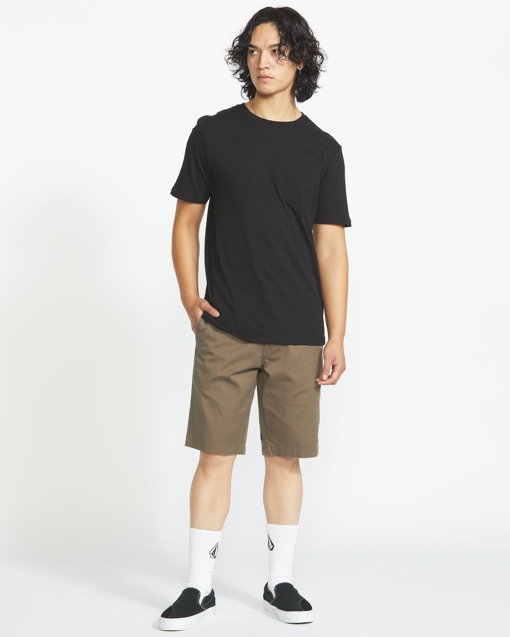 Men's Frickin Modern Stretch Shorts-Mushroom-Volcom