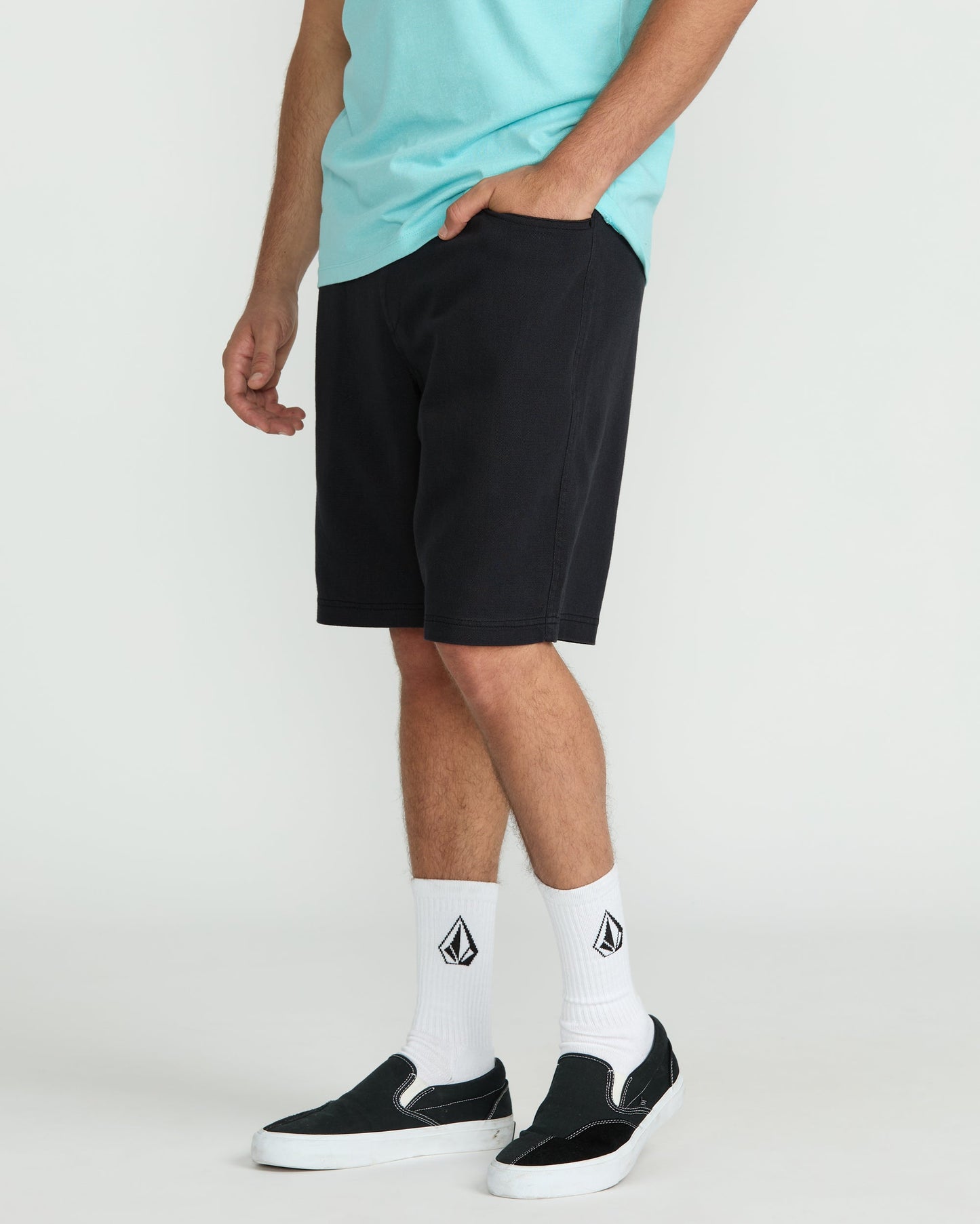 Men's Vs91 Elastic Waist Shorts 20"-Black-Volcom