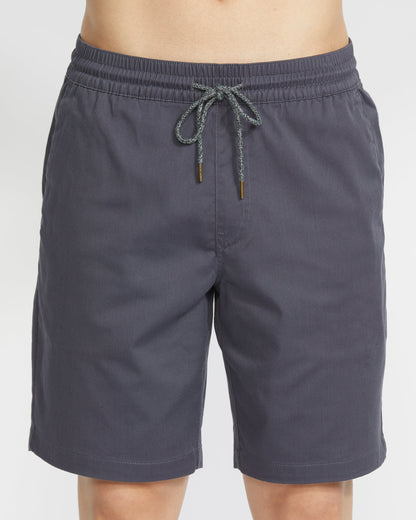 Men's Frickin Elastic Waist Shorts 19"-Charcoal-Volcom