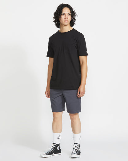 Men's Frickin Elastic Waist Shorts 19"-Charcoal-Volcom