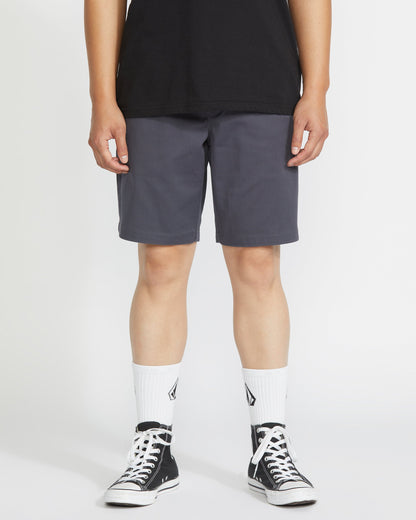 Men's Frickin Elastic Waist Shorts 19"-Charcoal-Volcom