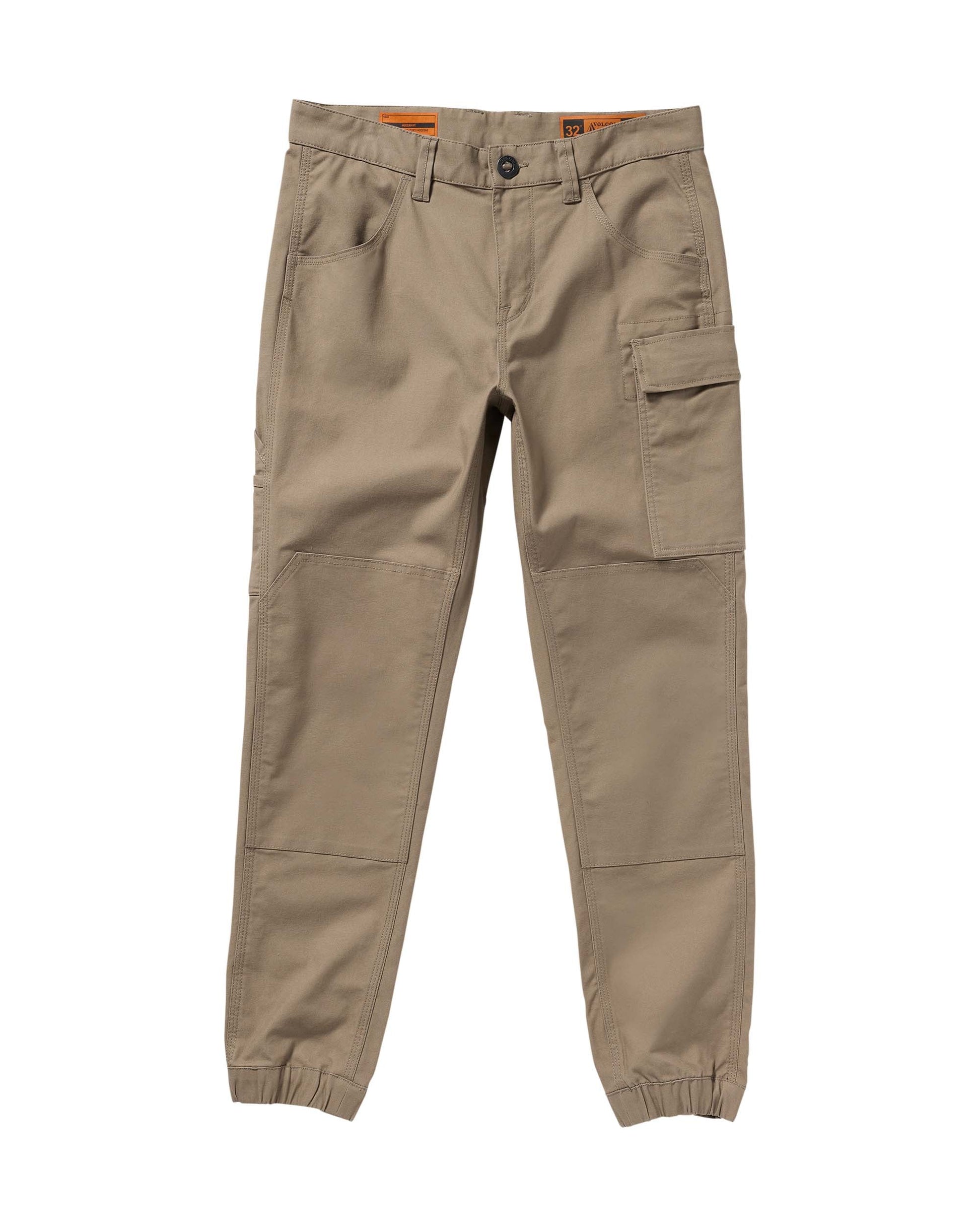 Men's Caliper II Cuff Work Pants-Brindle-Volcom